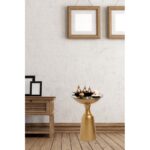 Βοηθητικό μεταλλικό τραπεζάκι Corti χρυσό χρώμα 42x56cm ed7568 - Image 3