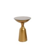 Βοηθητικό μεταλλικό τραπεζάκι Corti χρυσό χρώμα 42x56cm ed7568 - Image 2