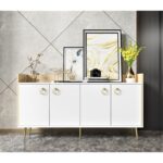 Μπουφέ Davero Sapphire λευκό 140x40x75 2cm ed7587