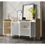 Μπουφέ Davero Sapphire λευκό 140x40x75 2cm ed7587 - Image 5