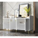 Μπουφέ Davero λευκό 140x40x75 2cm ed7588 - Image 5