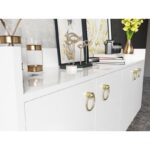 Μπουφέ Davero λευκό 140x40x75 2cm ed7588 - Image 4