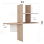 Ράφι τοίχου Balance oak μελαμίνη 74x22x75cm ed7595 - Image 3
