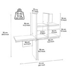 Ράφι τοίχου Balance oak μελαμίνη 74x22x75cm ed7595 - Image 2