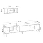 Έπιπλο τηλεόρασης Alessa 180x43x40cm μελαμίνη ed7607 - Image 2