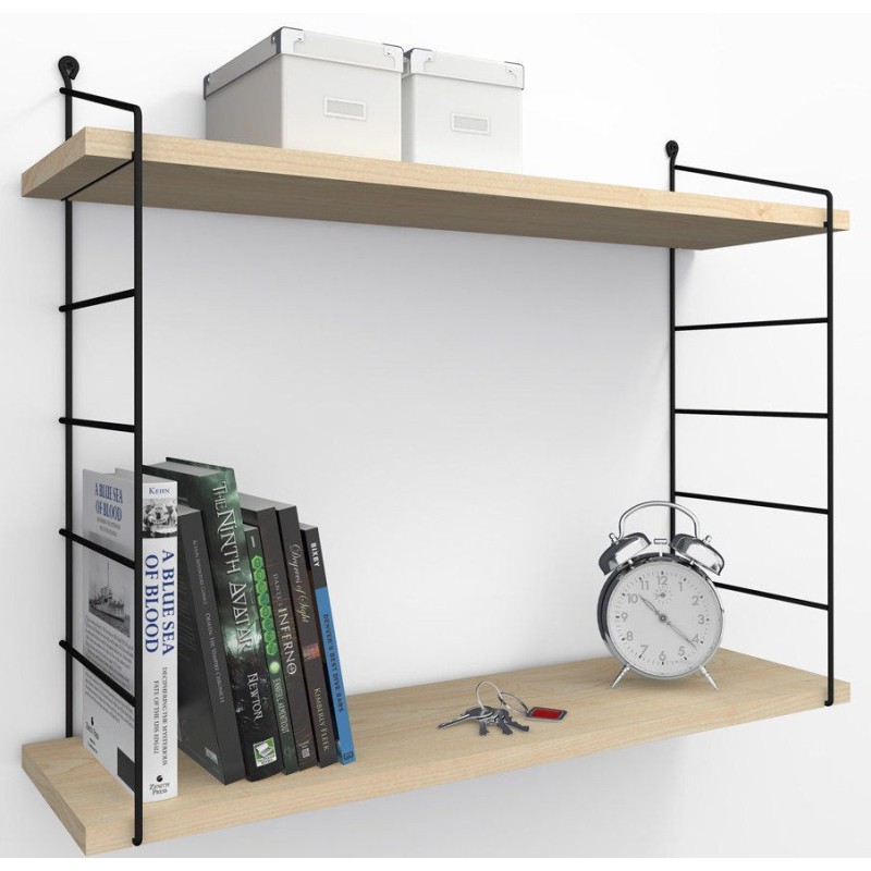 7613_0-800x800 Ράφι τοίχου Armoni birch μελαμίνη 72x58x20cm ed7613 - Image 1