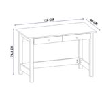 Γραφείο Parisi λευκό 120x60x76 8cm ed7619 - Image 2