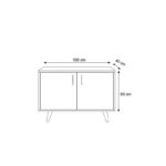 Έπιπλο εισόδου Tasarım άσπρο μελαμίνη 100x40x50εκ ed7620 - Image 2