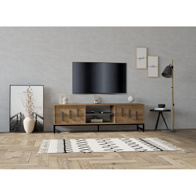 7636_0-800x800 Έπιπλο τηλεόρασης Shape καρυδί 160x40x50cm ed7636 - Image 1