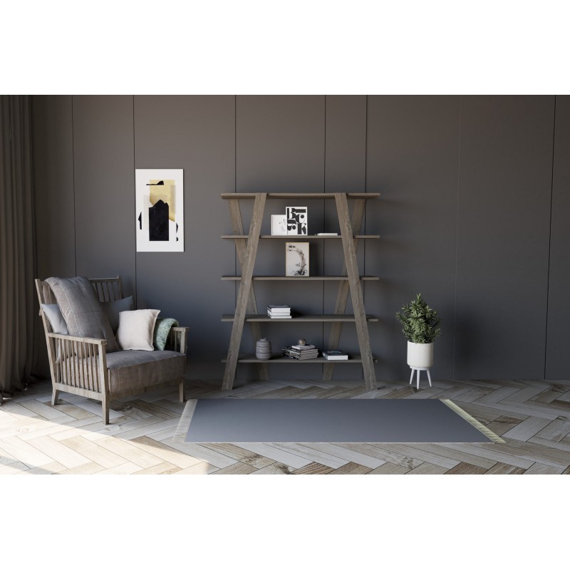 7638_0-800x800 Βιβλιοθήκη Conde μαύρο μελαμίνη 120x25x150εκ ed7638 - Image 1