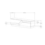 Έπιπλο τηλεόρασης Foglia 160x40x45cm μελαμίνη ed763 - Image 2