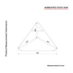 Γραφείο Disegno λευκό χρώμα μελαμίνη 63 7x45x63 7cm ed7643 - Image 2