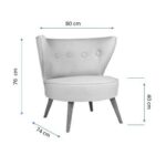 Πολυθρόνα Fiume κίτρινη 80x74x76cm ed7659 - Image 2