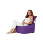 Πουφ Baton αδιάβροχο ύφασμα μωβ 70x35cm ed7660 - Image 2