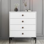 Συρταριέρα Lisbona λευκό 76x40x90 7cm ed7666 - Image 5