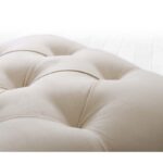 Σκαμπώ Floral κρεμ ύφασμα 51x46x36cm ed7676 - Image 3