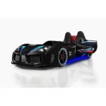 Κρεβάτι αυτοκίνητο Mon μαύρο μελαμίνη 130x235x60εκ ed767 - Image 4