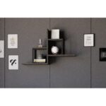 Ράφι τοίχου Diana ανθρακί μελαμίνη 60x20x90cm ed7686