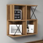 Ραφιέρα τοίχου Extra καρυδί μελαμίνη 60x24cm ed7689