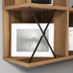 Ραφιέρα τοίχου Extra καρυδί μελαμίνη 60x24cm ed7689 - Image 3