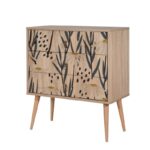 Συρταριέρα City Daisy μελαμίνη ξύλινα πόδια 80x40x89cm ed7692 - Image 4