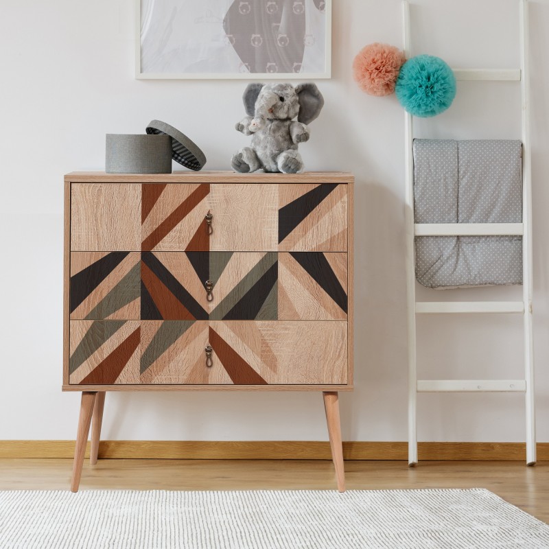 7694_0-800x800 Συρταριέρα City Triangle μελαμίνη ξύλινα πόδια 80x40x89cm ed7694 - Image 1