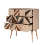 Συρταριέρα City Triangle μελαμίνη ξύλινα πόδια 80x40x89cm ed7694 - Image 3