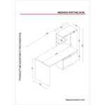 Γραφείo Spazioso 120x61 8x73 8cm χρώματος καρυδί λευκό ed769 - Image 2