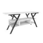 Έπιπλο τηλεόρασης Mine μαύρο λευκό 120x35x55cm ed7701 - Image 4