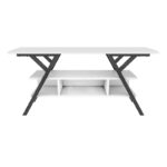 Έπιπλο τηλεόρασης Mine μαύρο λευκό 120x35x55cm ed7701 - Image 3