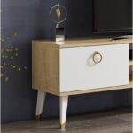 Έπιπλο τηλεόρασης Alfa Sapphire λευκό 150x35x50cm ed7706 - Image 4