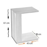 Βοηθητικό τραπεζάκι Pasific καφέ μελαμίνη 30x43x61cm ed7707 - Image 2