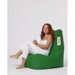 Πουφ Diamond αδιάβροχο ύφασμα πράσινο 60x35cm ed7712 - Image 2