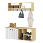 Έπιπλο εισόδου Sarandon Sapphire άσπρο μελαμίνη 120x31 4x51 6εκ ed7717 - Image 4