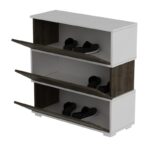 Έπιπλο εισόδου παπουτσοθήκη Aris καρυδί μελαμίνη 90x35x93cm ed7718 - Image 4