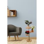 Βοηθητικό τραπέζι Dieci ξύλο oak μέταλλο 35x85cm ed7719