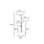 Βοηθητικό τραπέζι Dieci ξύλο oak μέταλλο 35x85cm ed7719 - Image 2