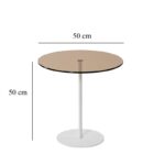 Βοηθητικό τραπέζι Calma λευκό Bronze 50x50x50cm ed7721 - Image 3