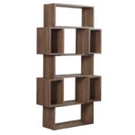 Βιβλιοθήκη Box σκούρο Oak χρώμα μελαμίνη 84x30x160cm ed7722 - Image 3
