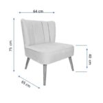 Πολυθρόνα Moon River μωβ 64x65x75cm ed7729 - Image 2