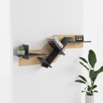 Ράφι τοίχου Lago ανθρακί Oak 130x22x50cm ed7731 - Image 5