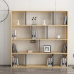 Βιβλιοθήκη Hodbi δρυς ανθρακί μελαμίνη 145 2x25x145εκ ed7732 - Image 4