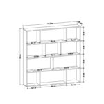 Βιβλιοθήκη Hodbi δρυς ανθρακί μελαμίνη 145 2x25x145εκ ed7732 - Image 2