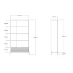 Βιβλιοθήκη Numana Sapphire δρυς άσπρο μελαμίνη 83 6x30x160εκ ed7733 - Image 2