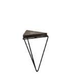 Ραφιέρα Rosacea μαύρο σκούρο καρυδί ξύλο μεταλλικό πλαίσιο 20x15x30εκ ed7739 - Image 3