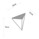 Ραφιέρα Rosacea μαύρο σκούρο καρυδί ξύλο μεταλλικό πλαίσιο 20x15x30εκ ed7739 - Image 2