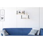 Ραφιέρα τοίχου Lama Sapphire Oak μελαμίνη 40x15cm ed7756