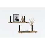 Ραφιέρα τοίχου Lama Sapphire Oak μελαμίνη 40x15cm ed7756 - Image 2