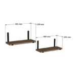 Ραφιέρα τοίχου Lama Sapphire Oak μελαμίνη 40x15cm ed7756 - Image 3