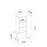 Παπουτσοθήκη Agosto λευκό 80x31 5x121cm μελαμίνη ed7759 - Image 2